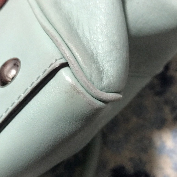 Coach Candace Mint Green Blue Purse Bag Pocketbook - Picture 10 of 12